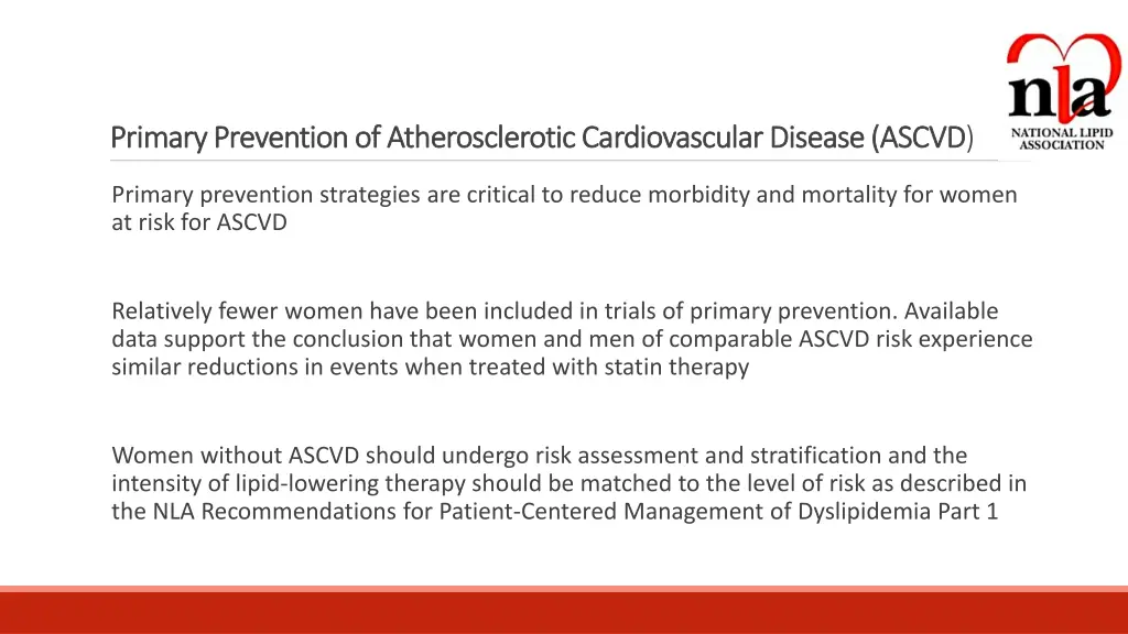 primary prevention of atherosclerotic