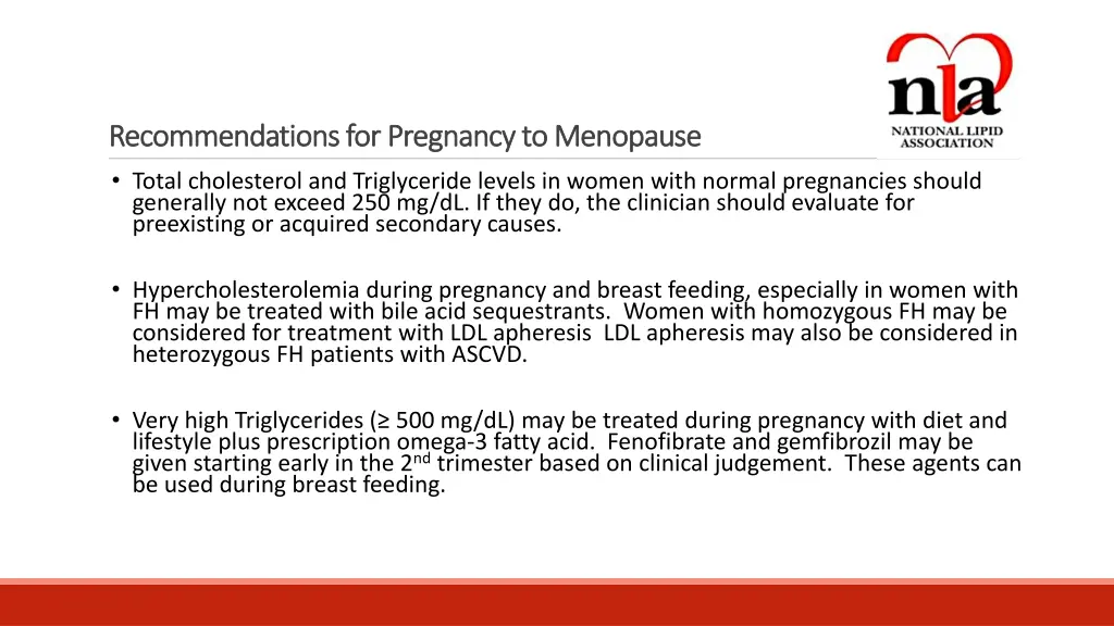 recommendations for pregnancy to menopause 1