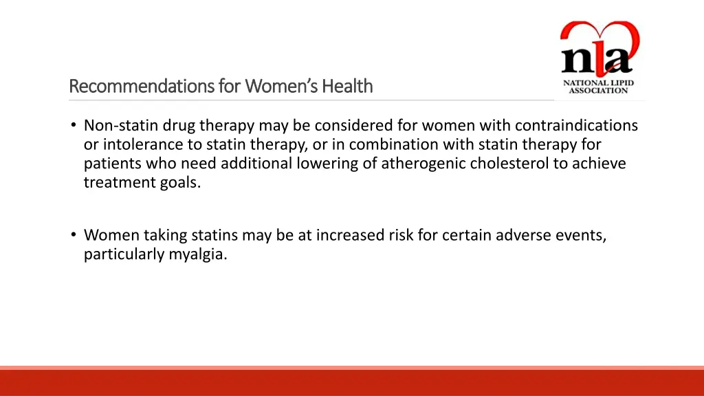 recommendations for women s health 1