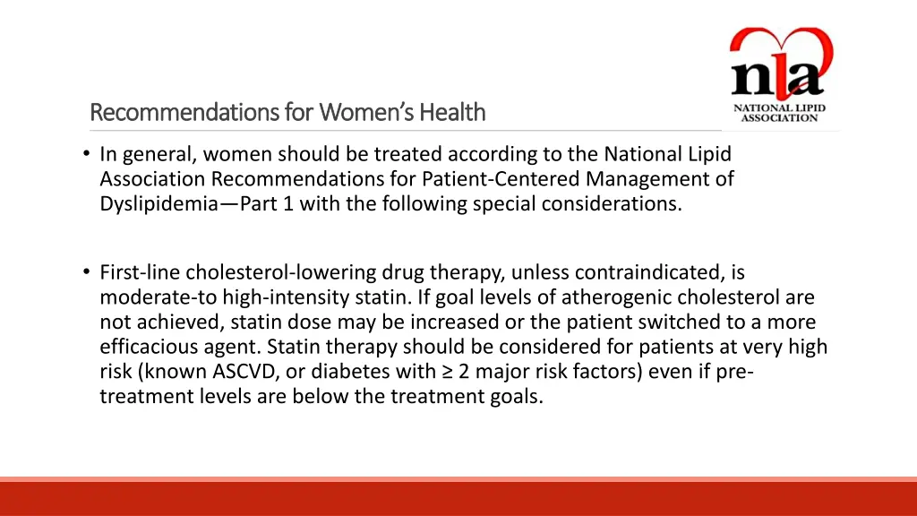 recommendations for women s health