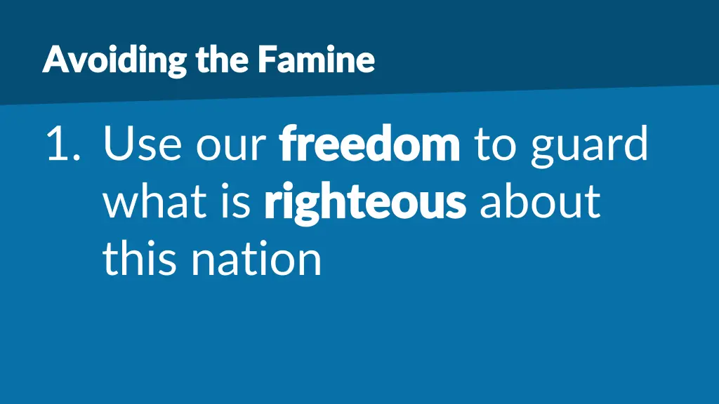 avoiding the famine avoiding the famine
