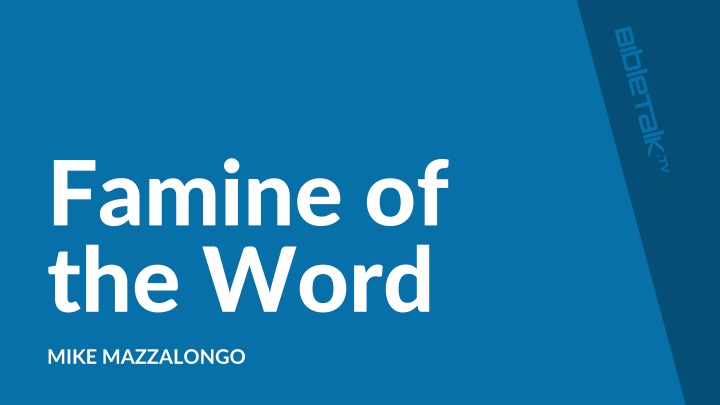 famine of the word