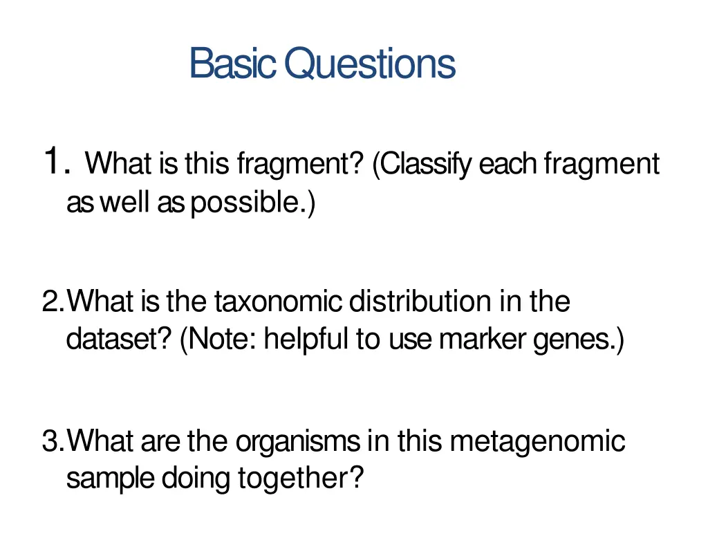 basic questions