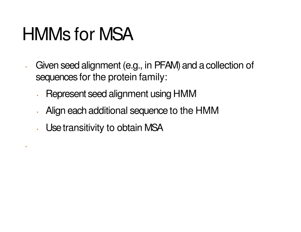 hmms for msa