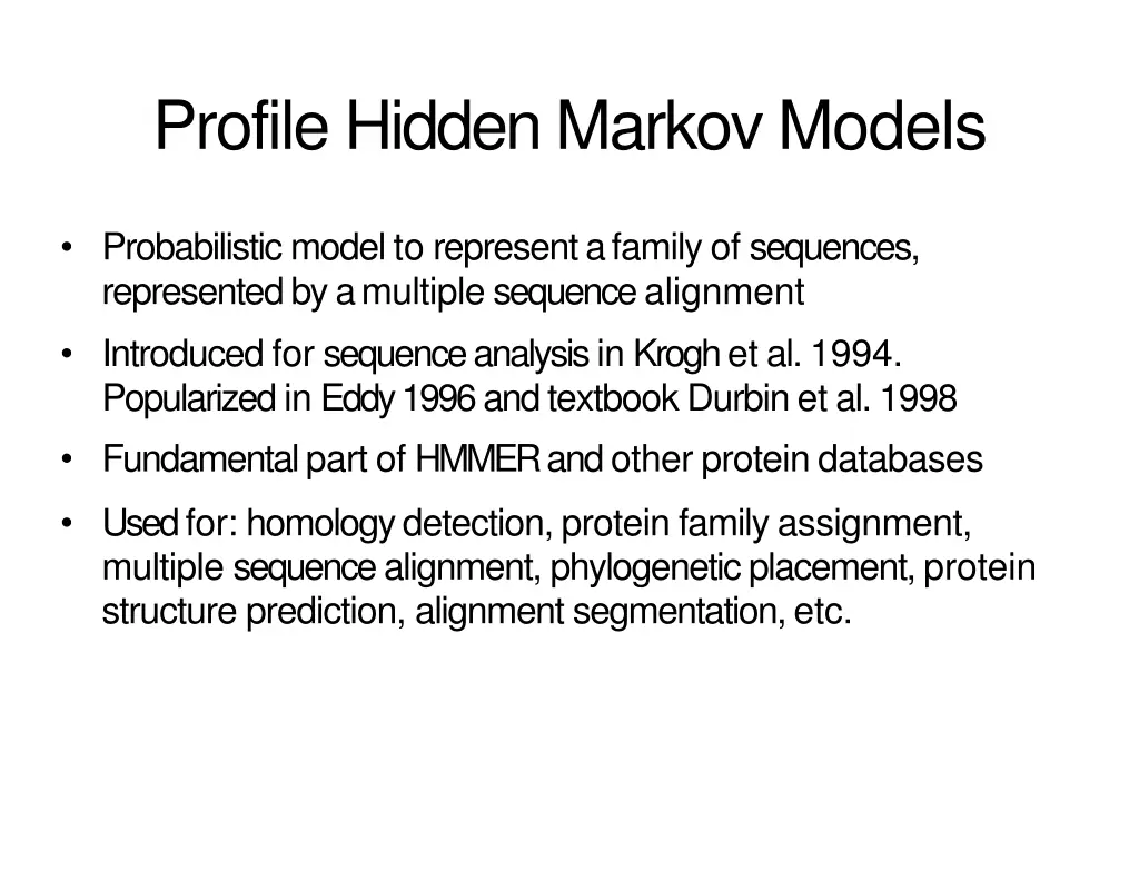 profile hidden markov models