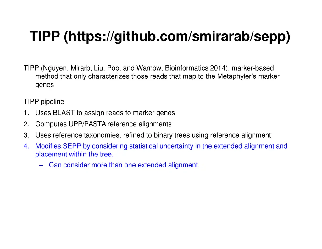 tipp https github com smirarab sepp 1