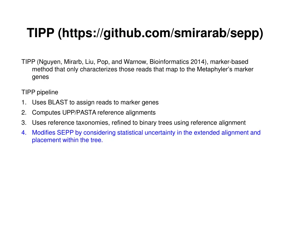 tipp https github com smirarab sepp