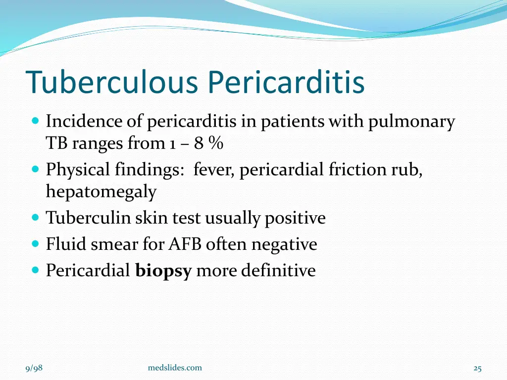 tuberculous pericarditis