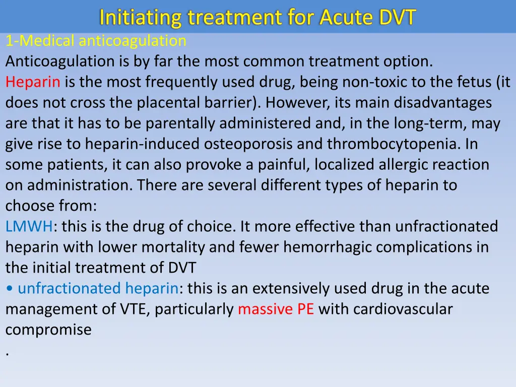 1 medical anticoagulation anticoagulation