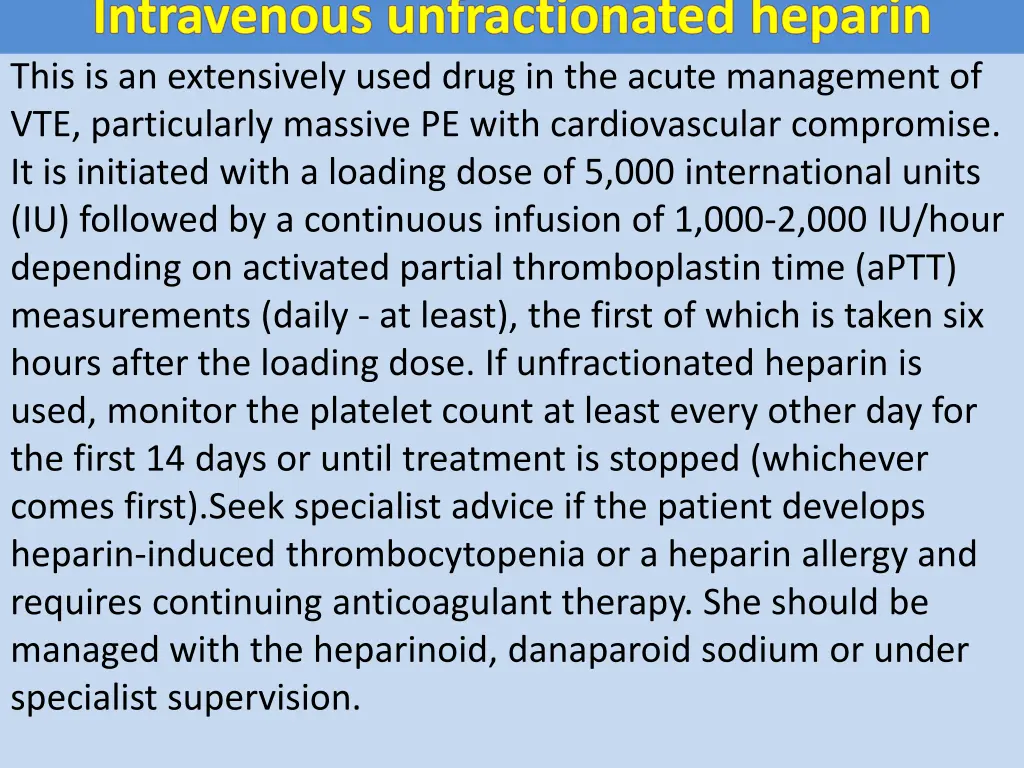 this is an extensively used drug in the acute