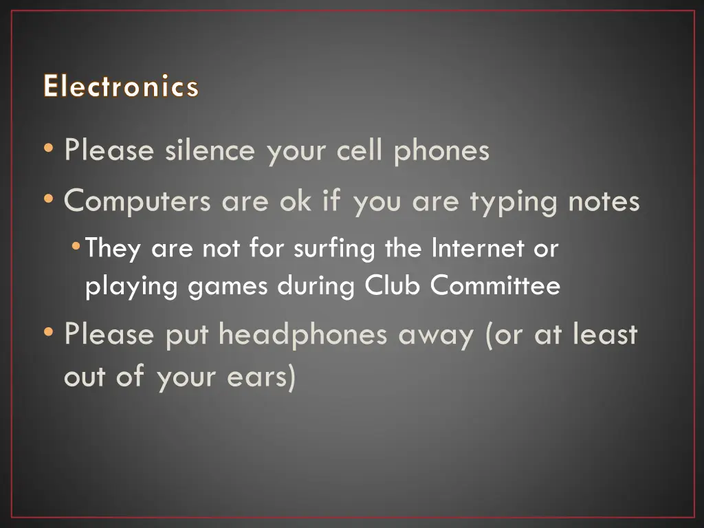 electronics