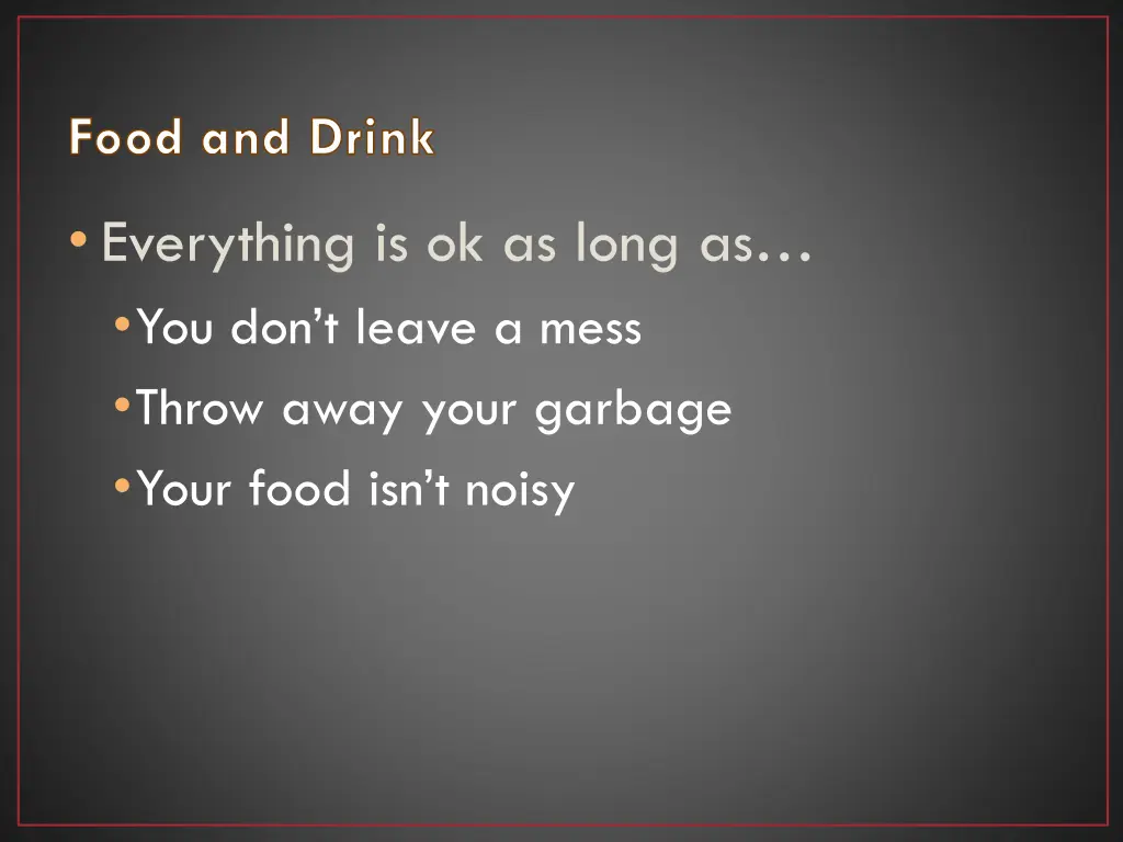 food and drink
