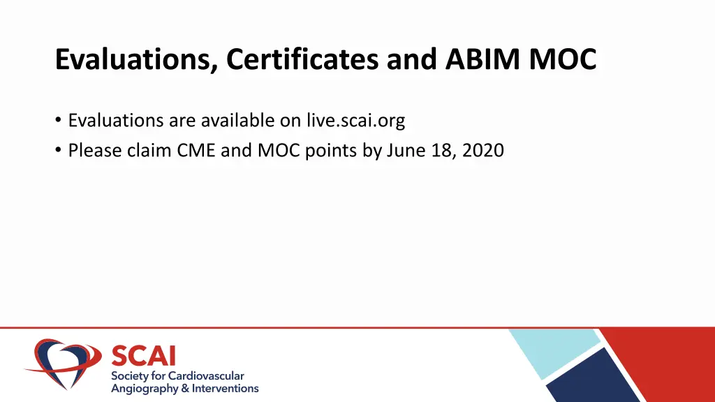 evaluations certificates and abim moc