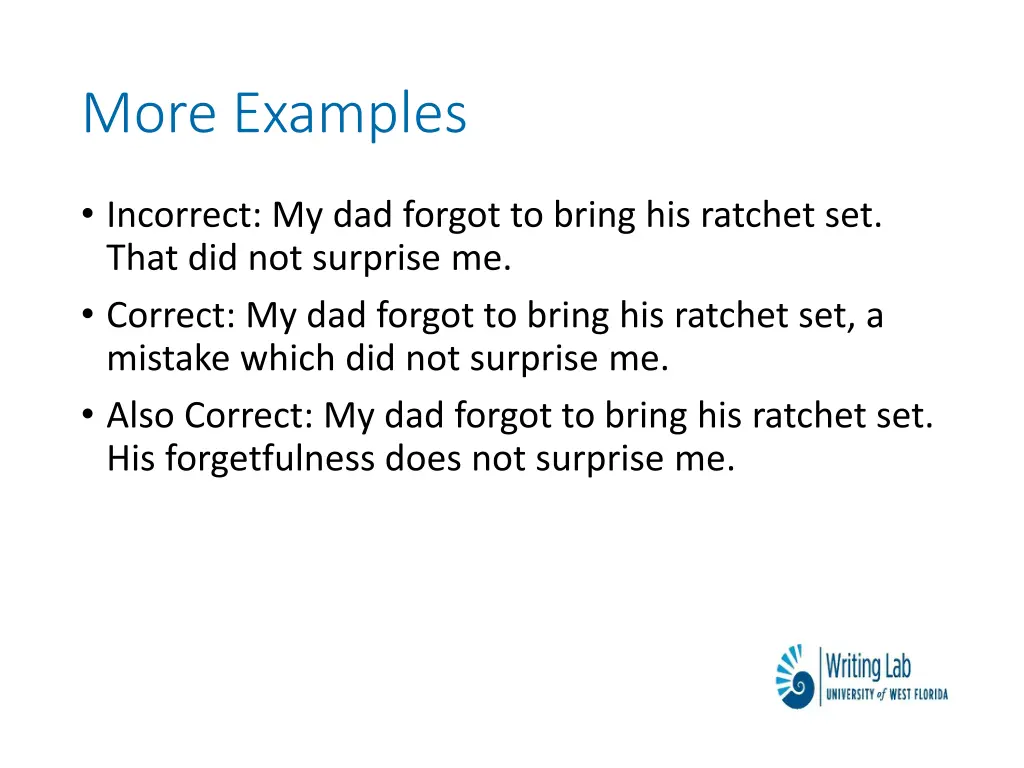 more examples