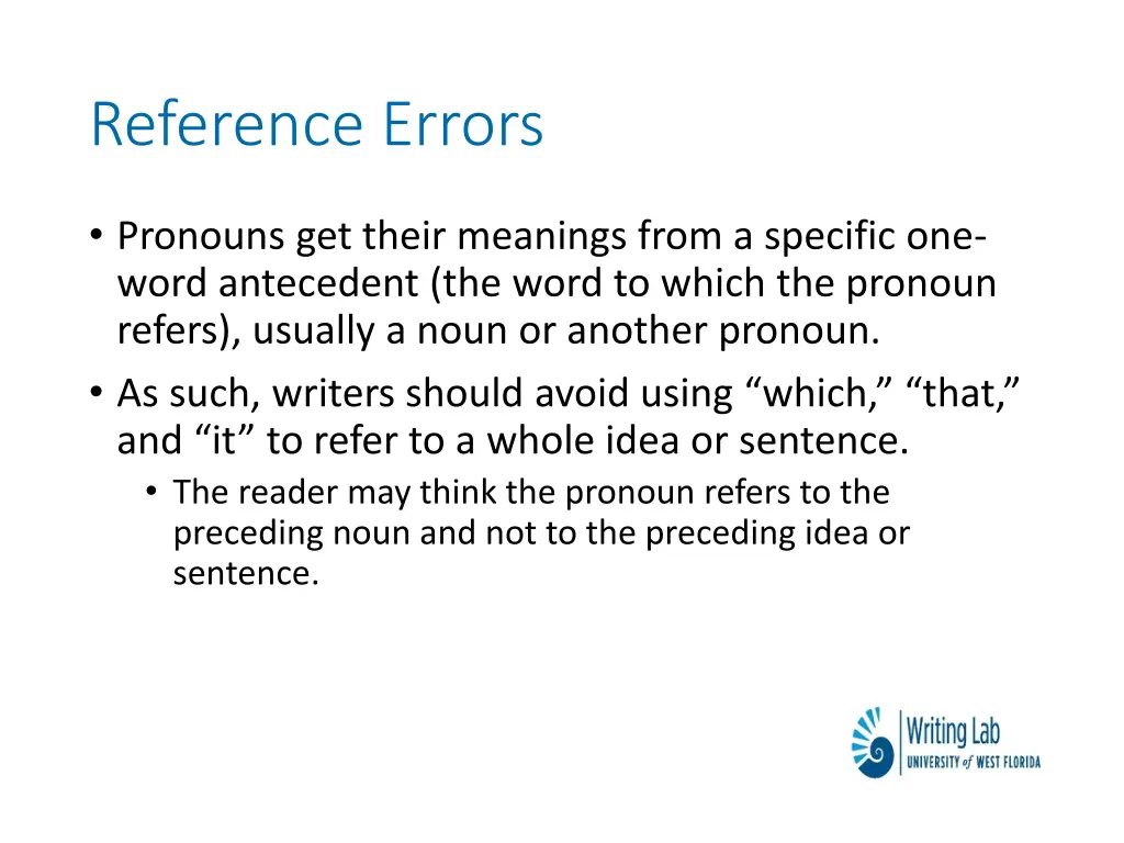 reference errors