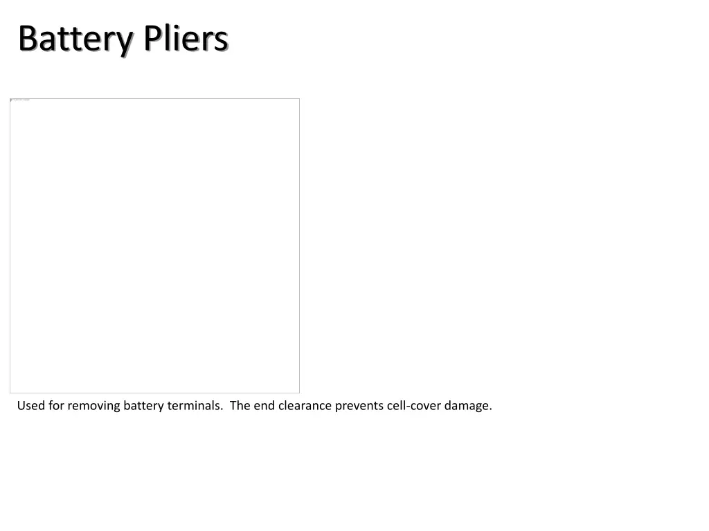 battery pliers