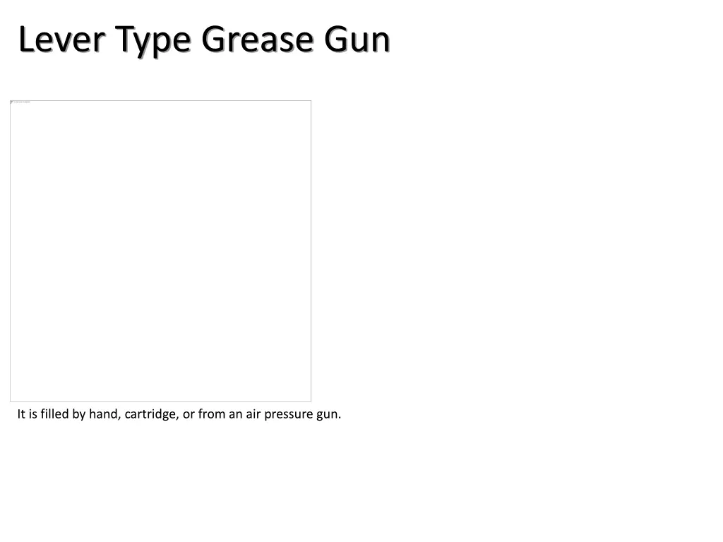 lever type grease gun