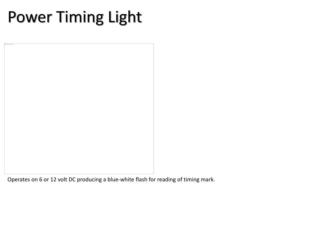 power timing light
