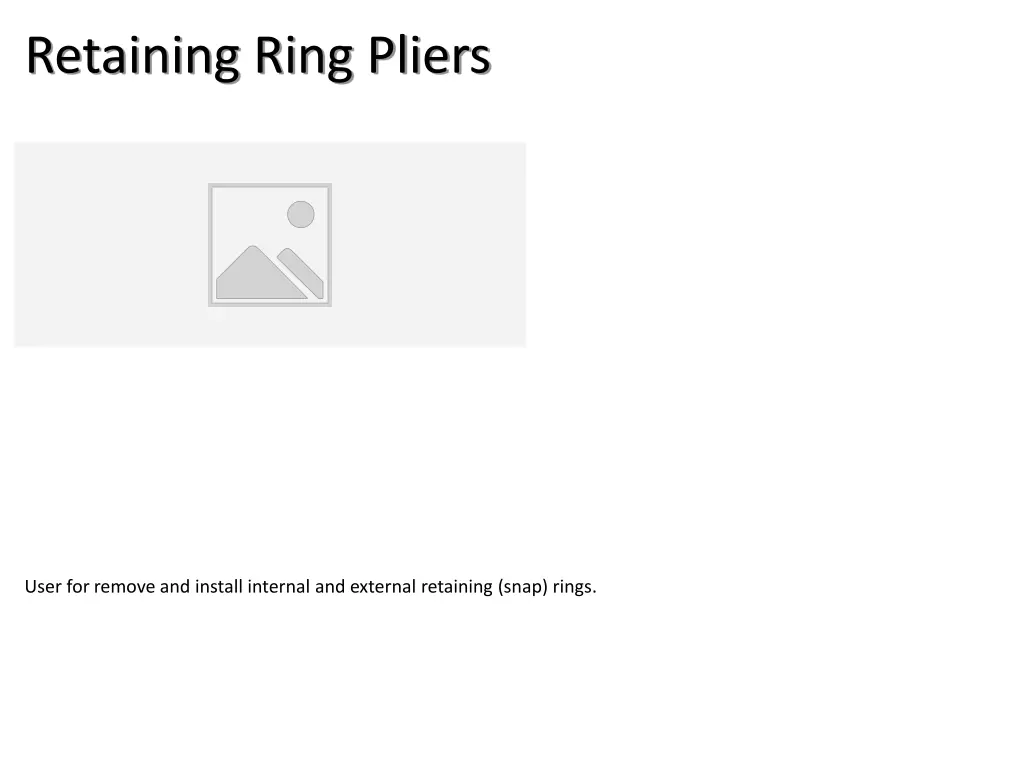 retaining ring pliers