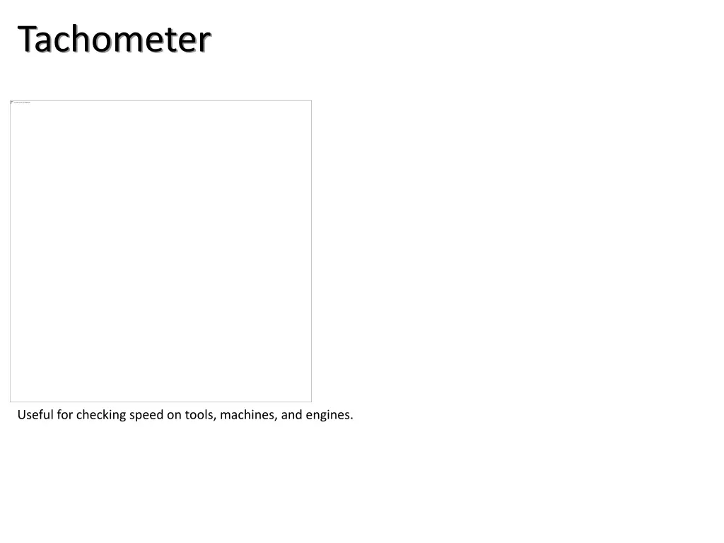 tachometer