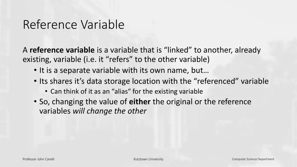 reference variable