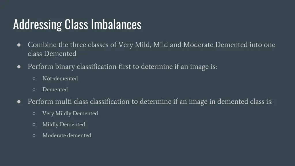 addressing class imbalances