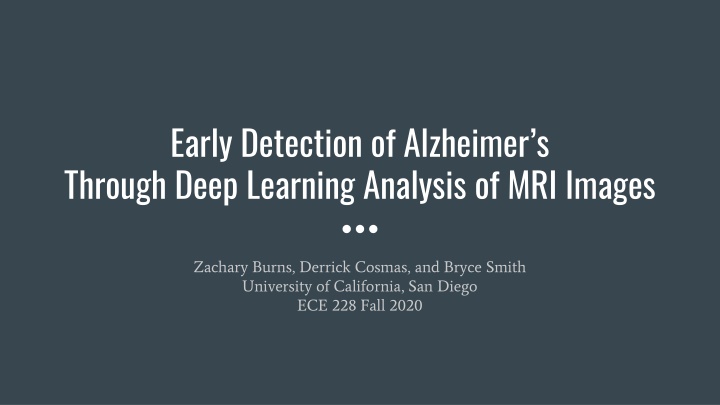 early detection of alzheimer s through deep