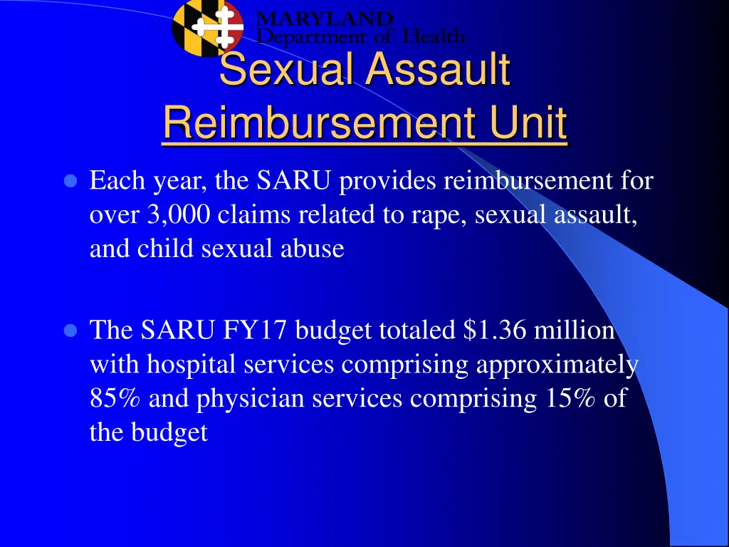 sexual assault reimbursement unit 1