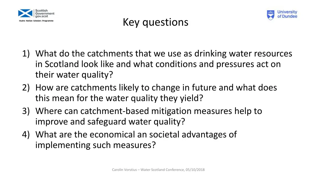 key questions