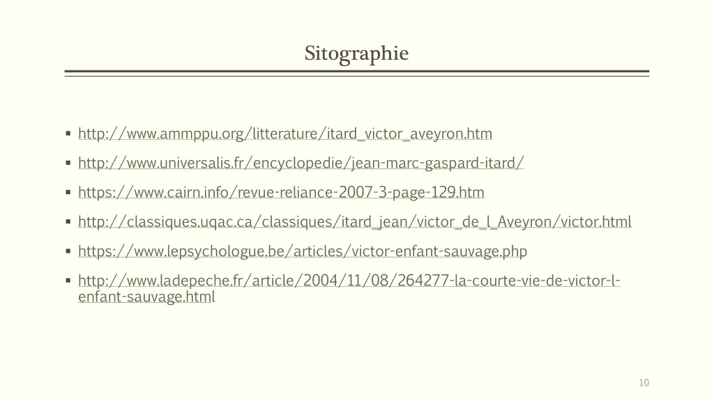 sitographie