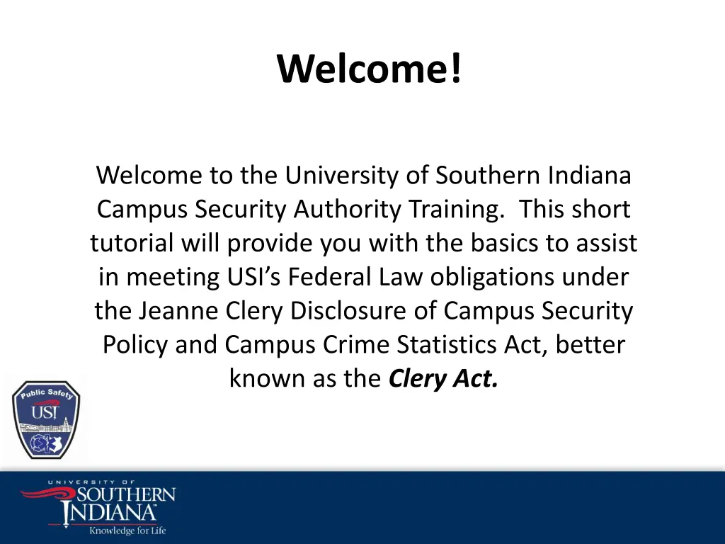welcome