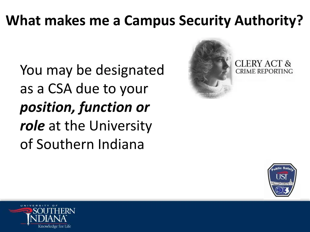 what makes me a campus security authority