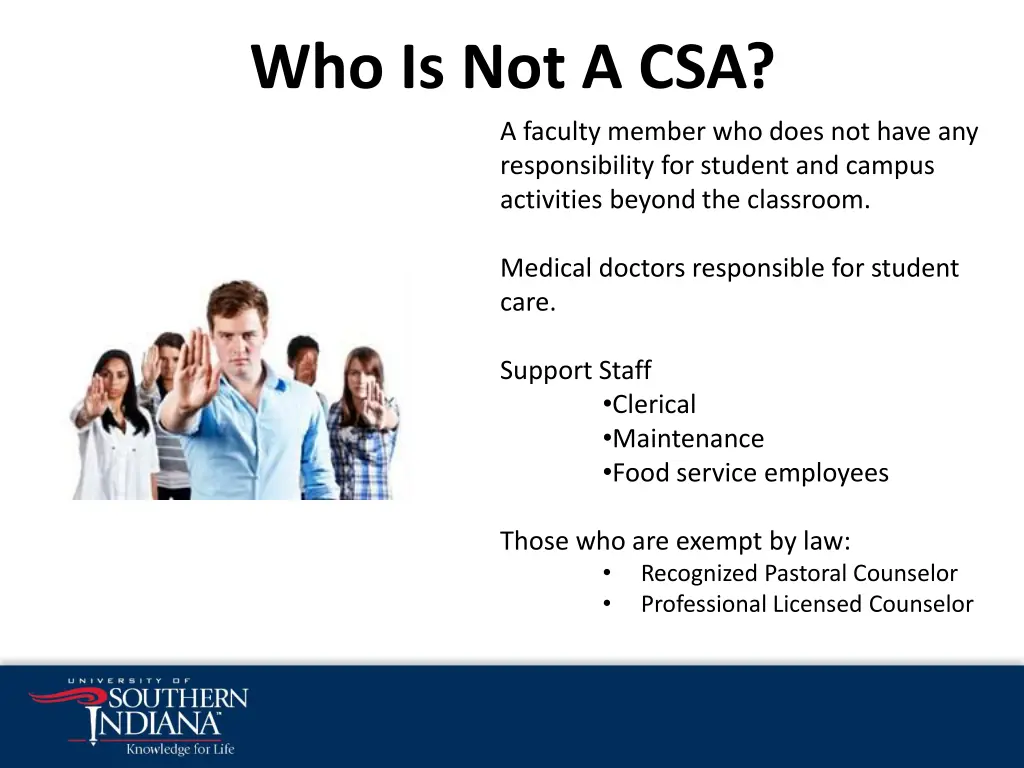 who is not a csa