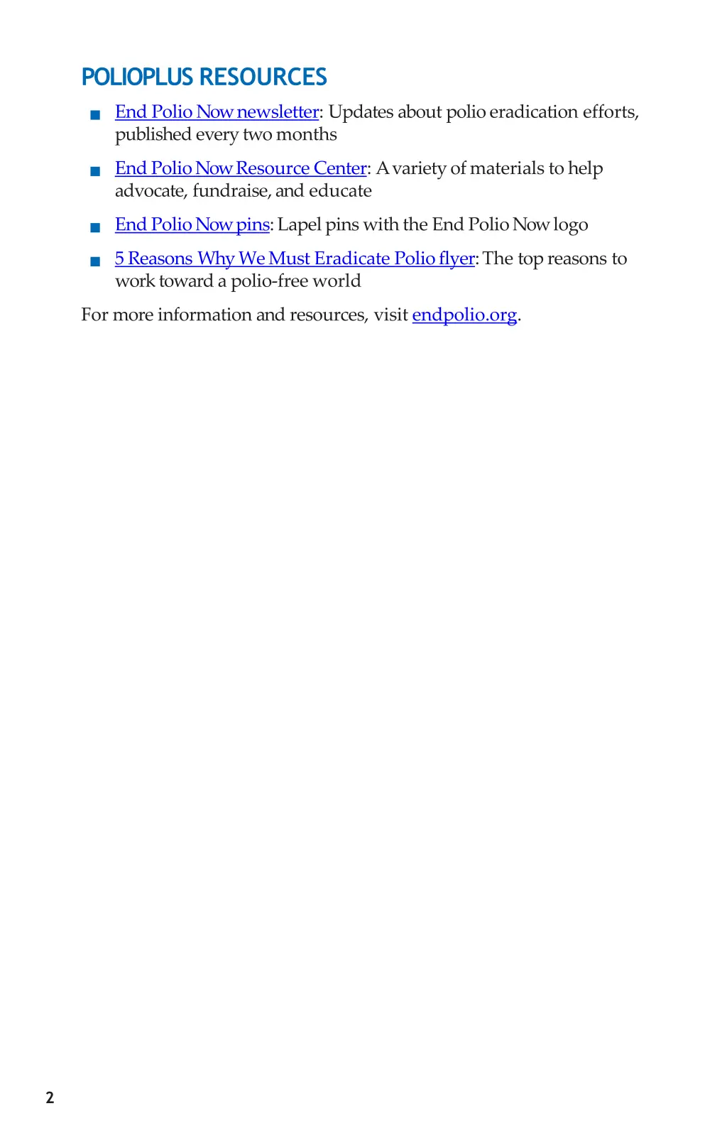 polioplus resources