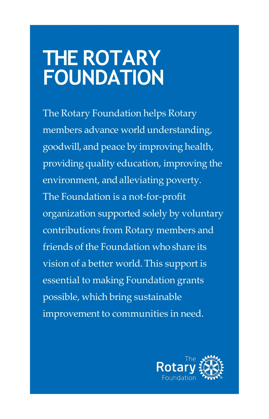 the rotary foundation