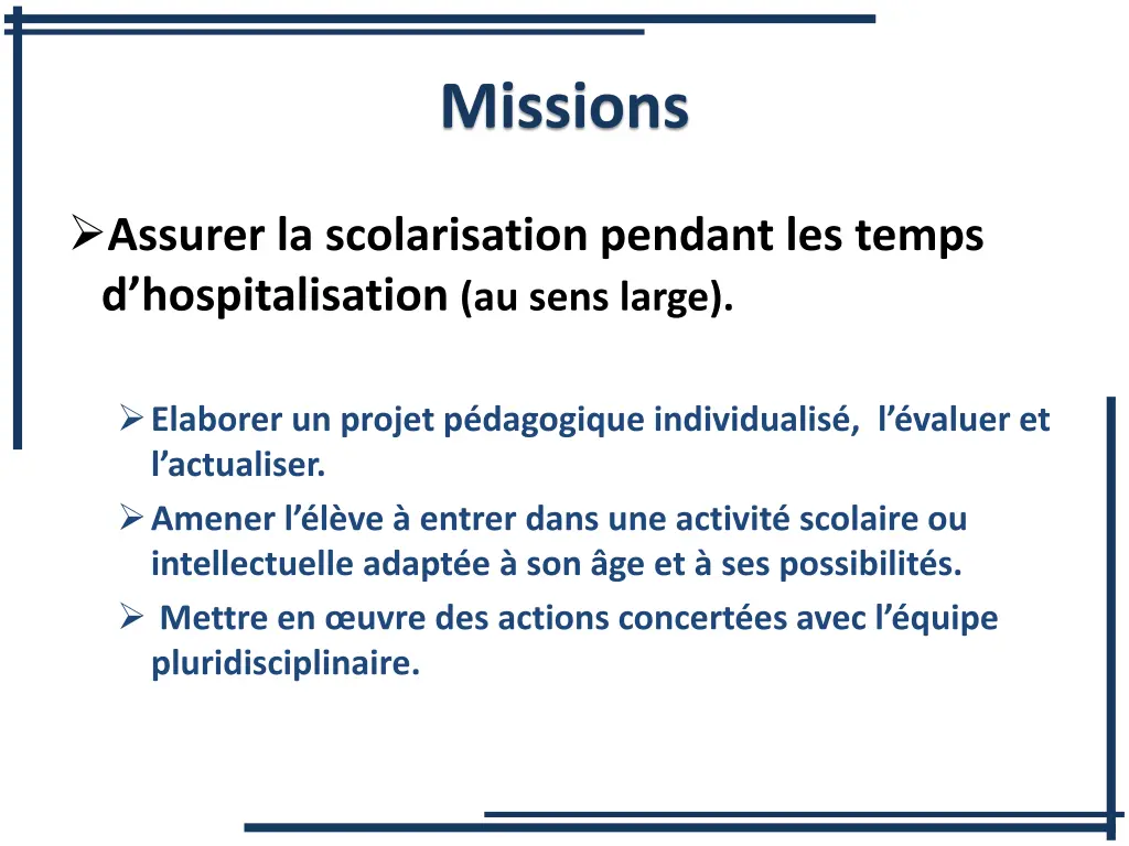 missions