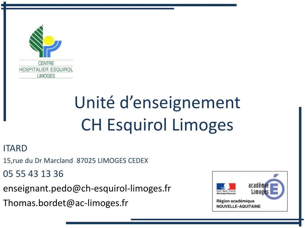 unit d enseignement ch esquirol limoges