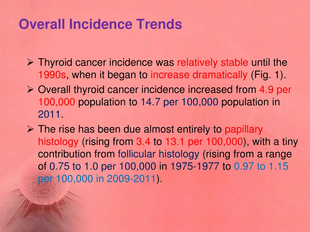 overall incidence trends