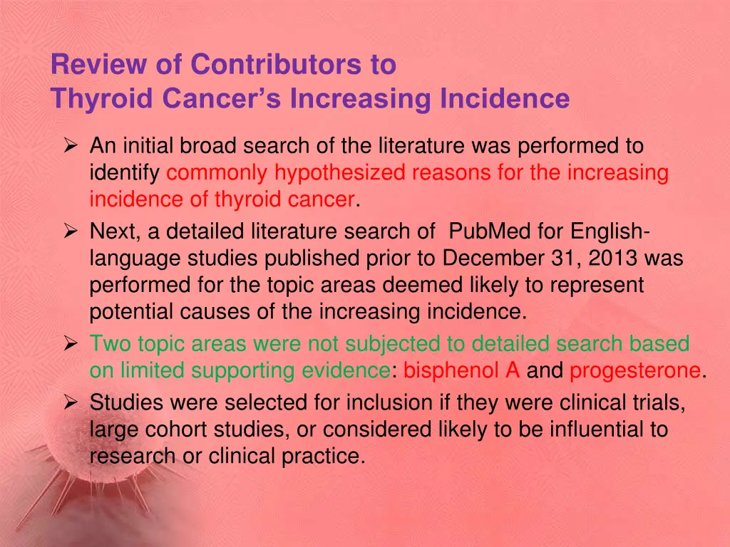 review of contributors to thyroid cancer