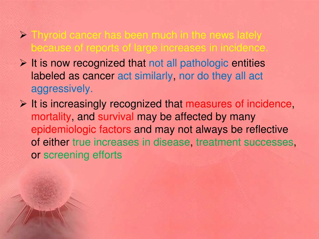 thyroid cancer has been much in the news lately