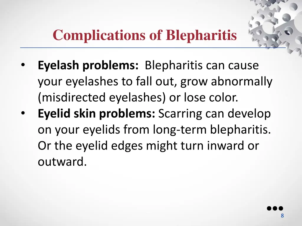 complications of blepharitis