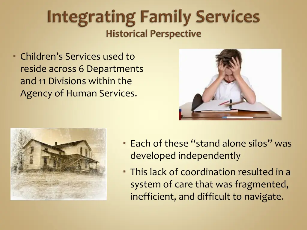 children s services used to reside across