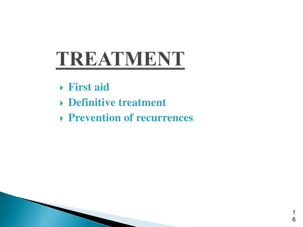 first aid definitive treatment prevention