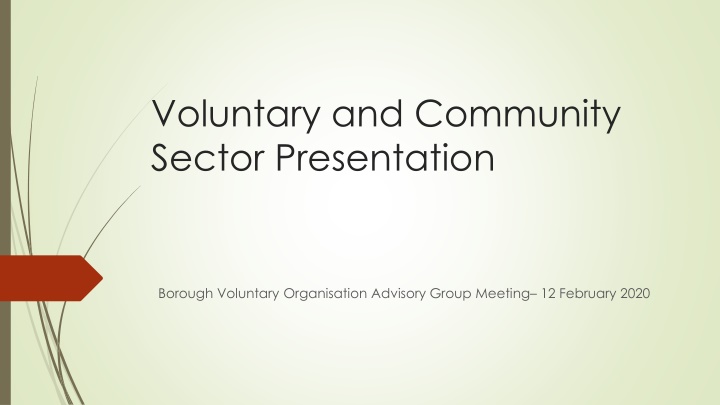 voluntary and community sector presentation