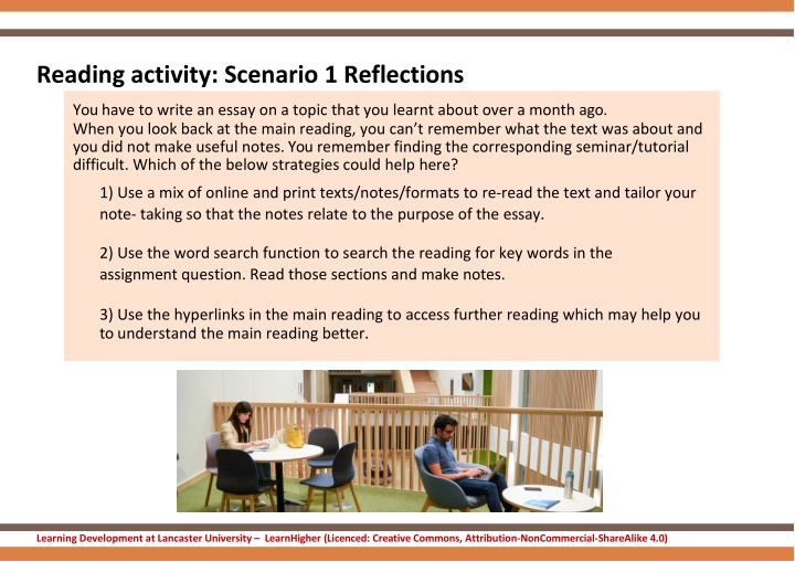 reading activity scenario 1 reflections
