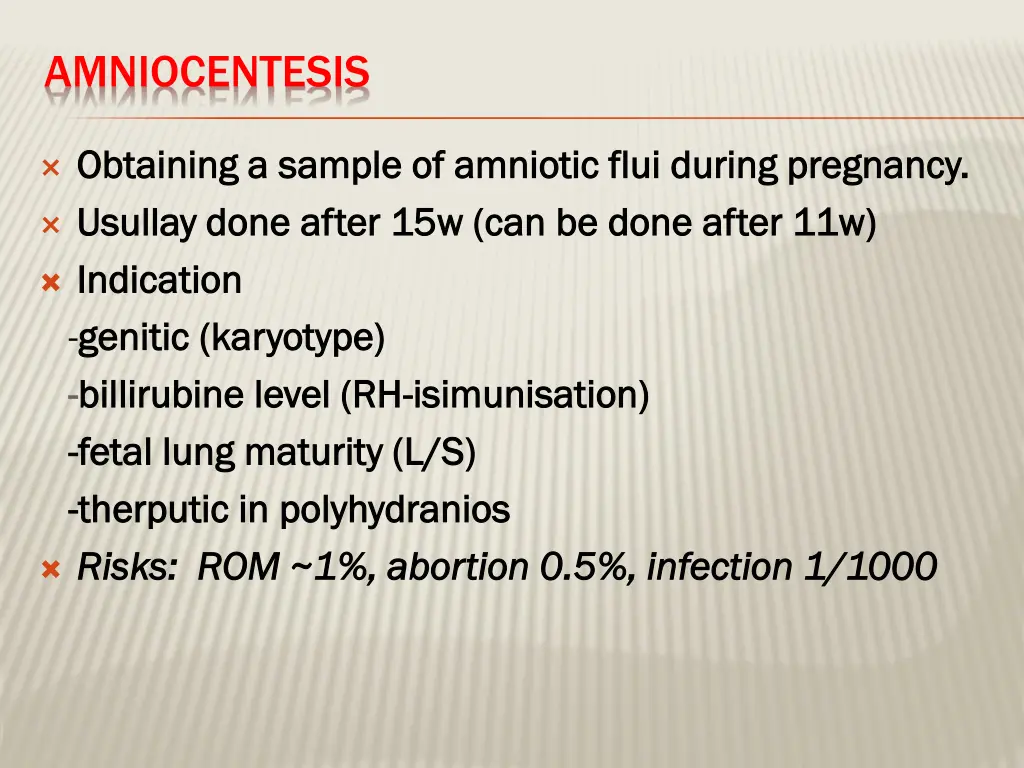 amniocentesis