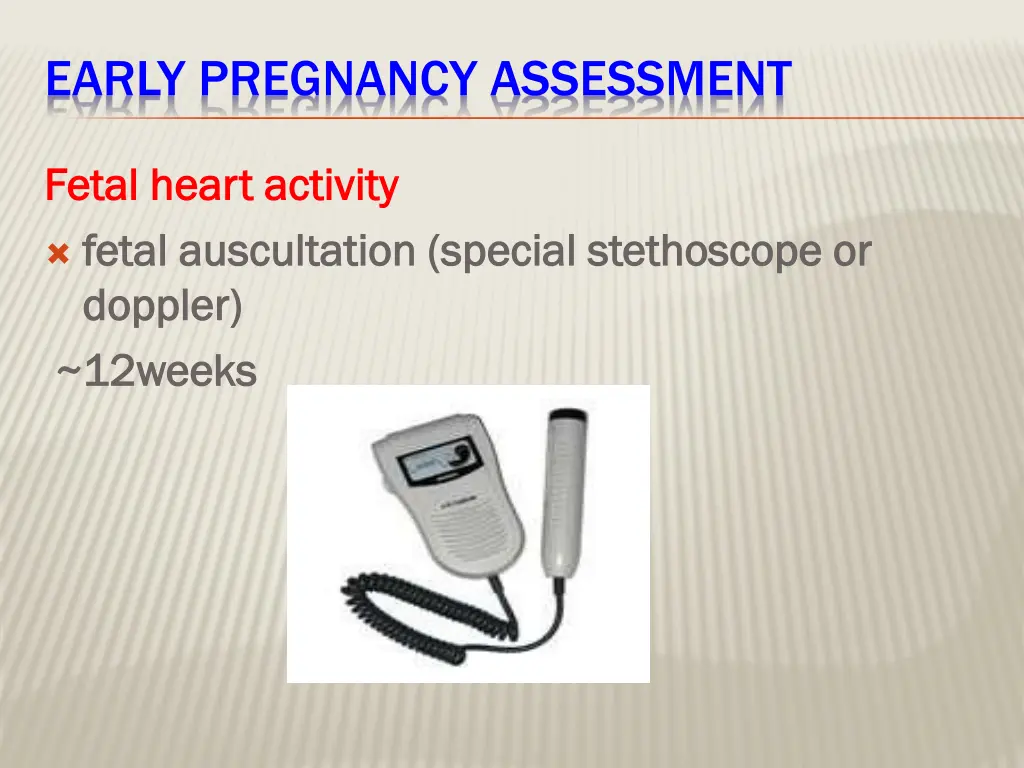 early pregnancy assessment