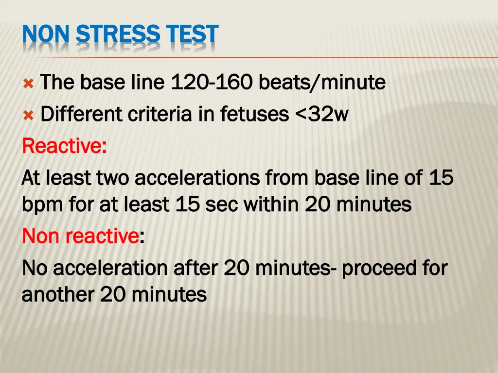 non stress test non stress test
