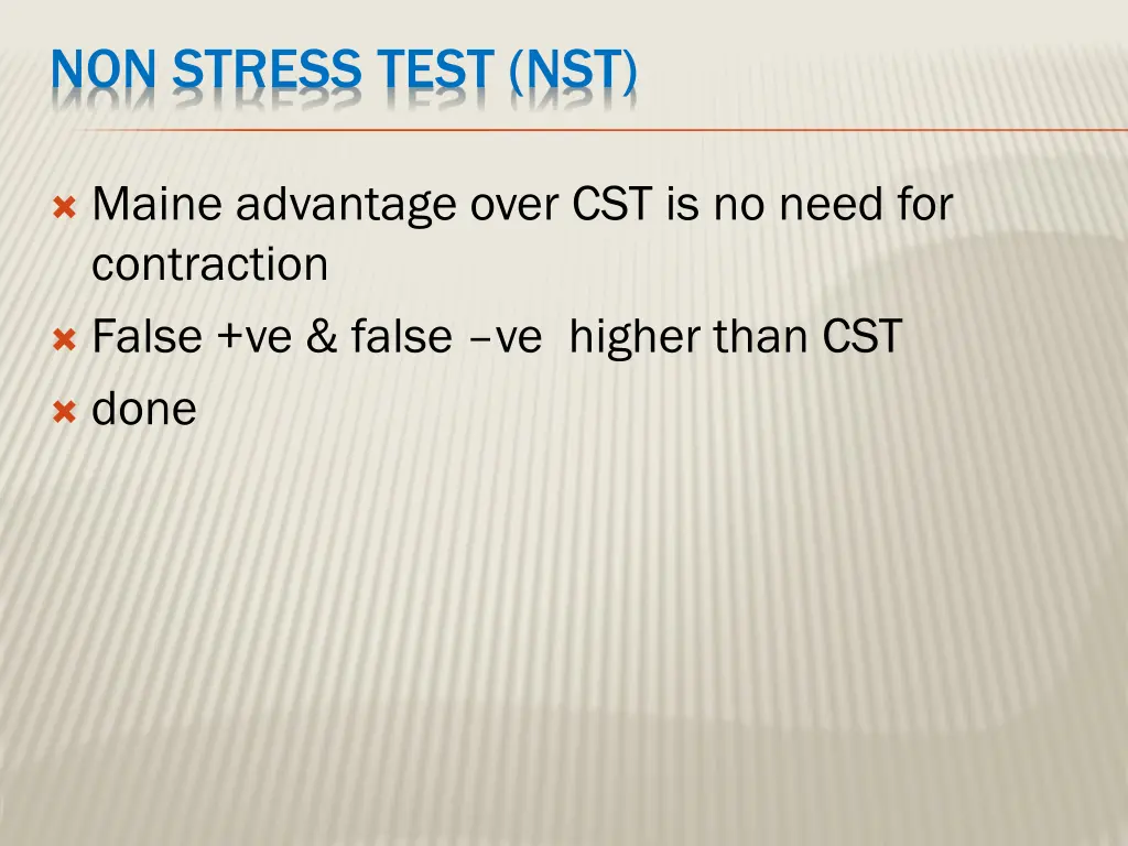 non stress test nst