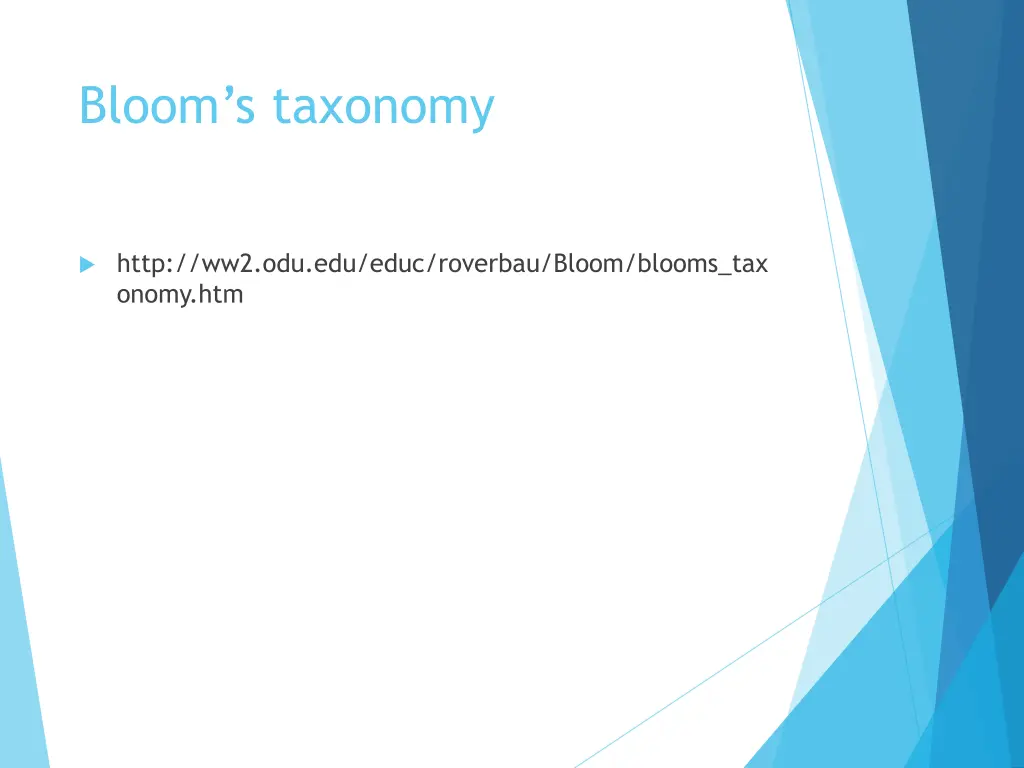 bloom s taxonomy